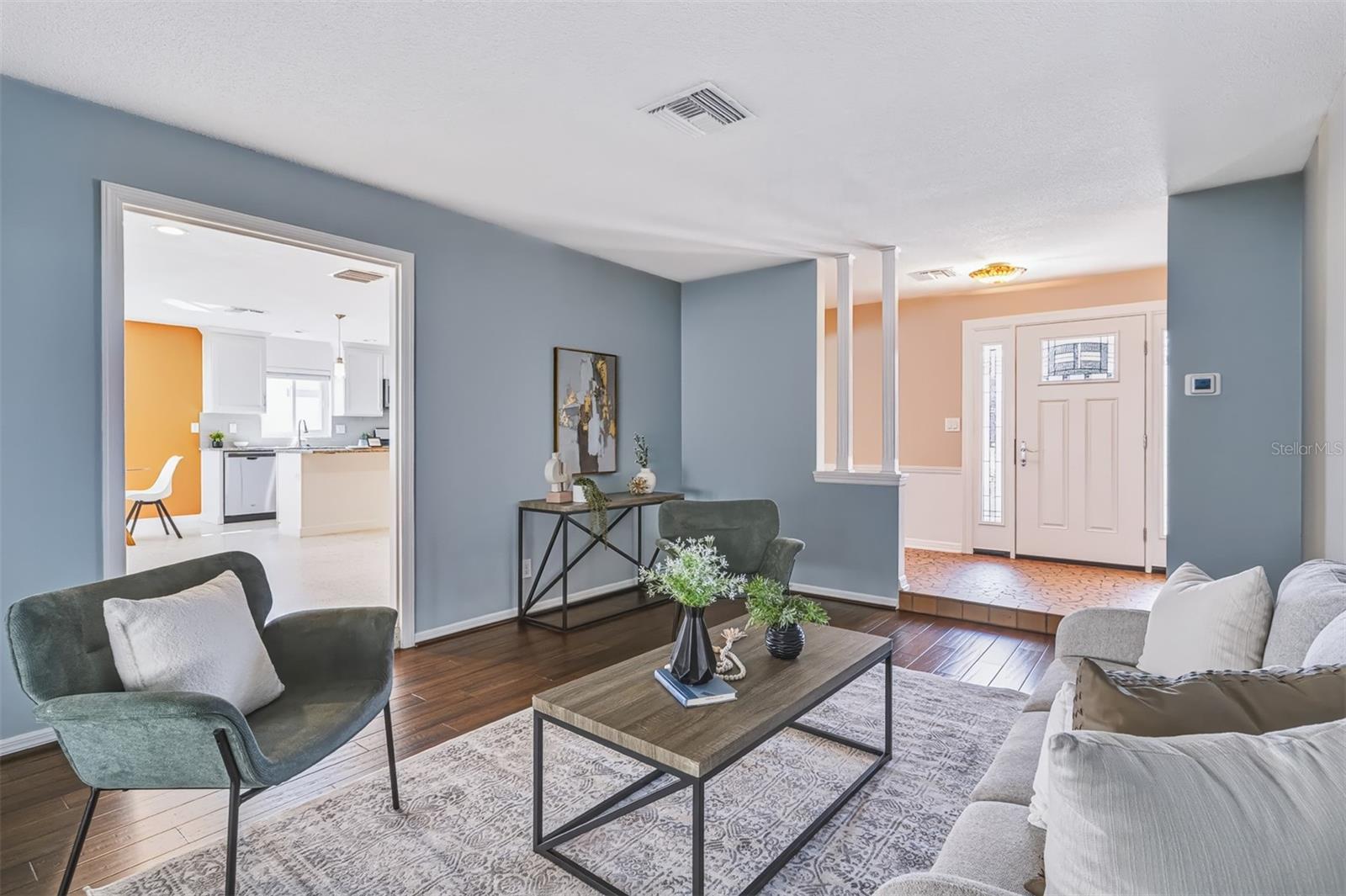Family Room Off Entry and a Step Down from Living Room