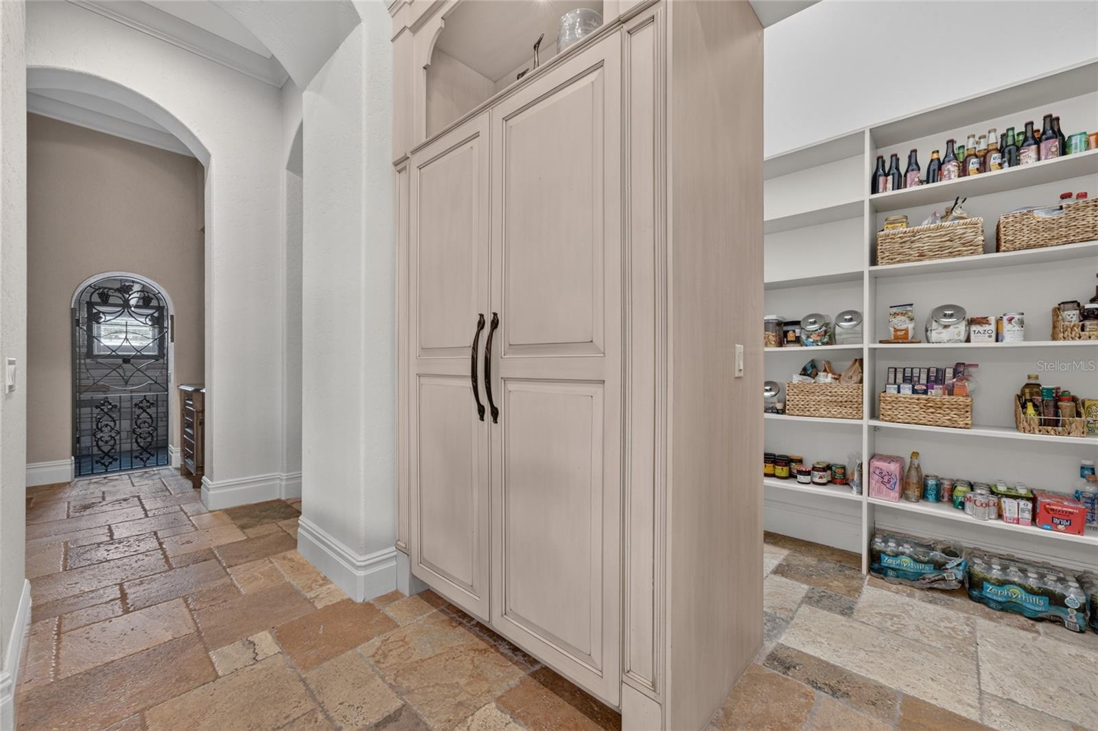 "Secret" PANTRY between built in refrigerator and built in freezer