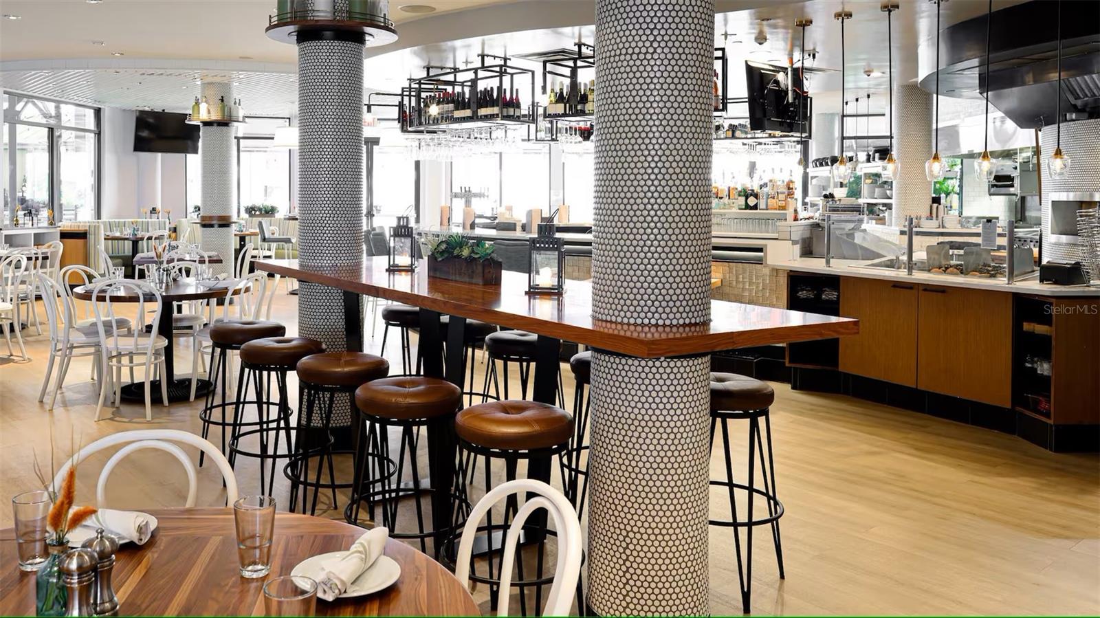 Quality On-Site Restaurant "The Wilson" with both Indoor and Outdoor Seating Overlooking the POOL!