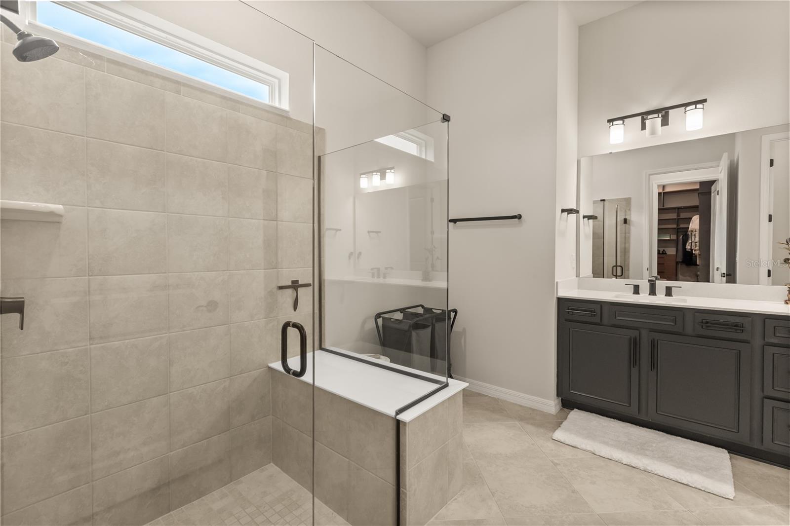 Shower in master bathroom