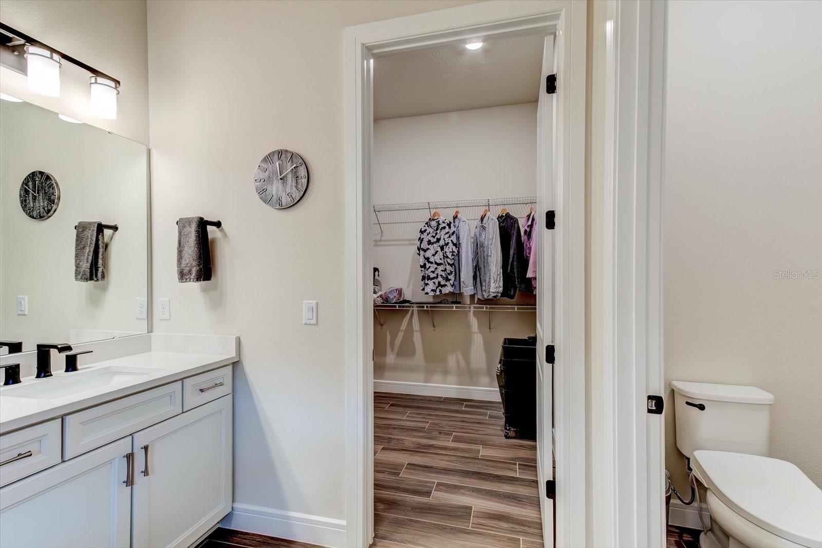 Water Closet and Walk-in Closet