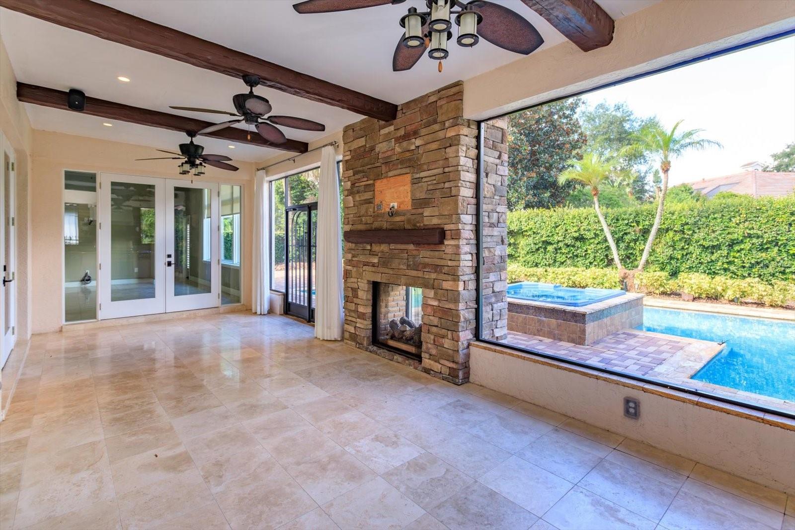 See through Patio Fireplace