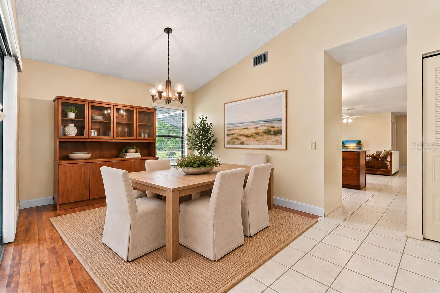 Virtually Staged Dining Area