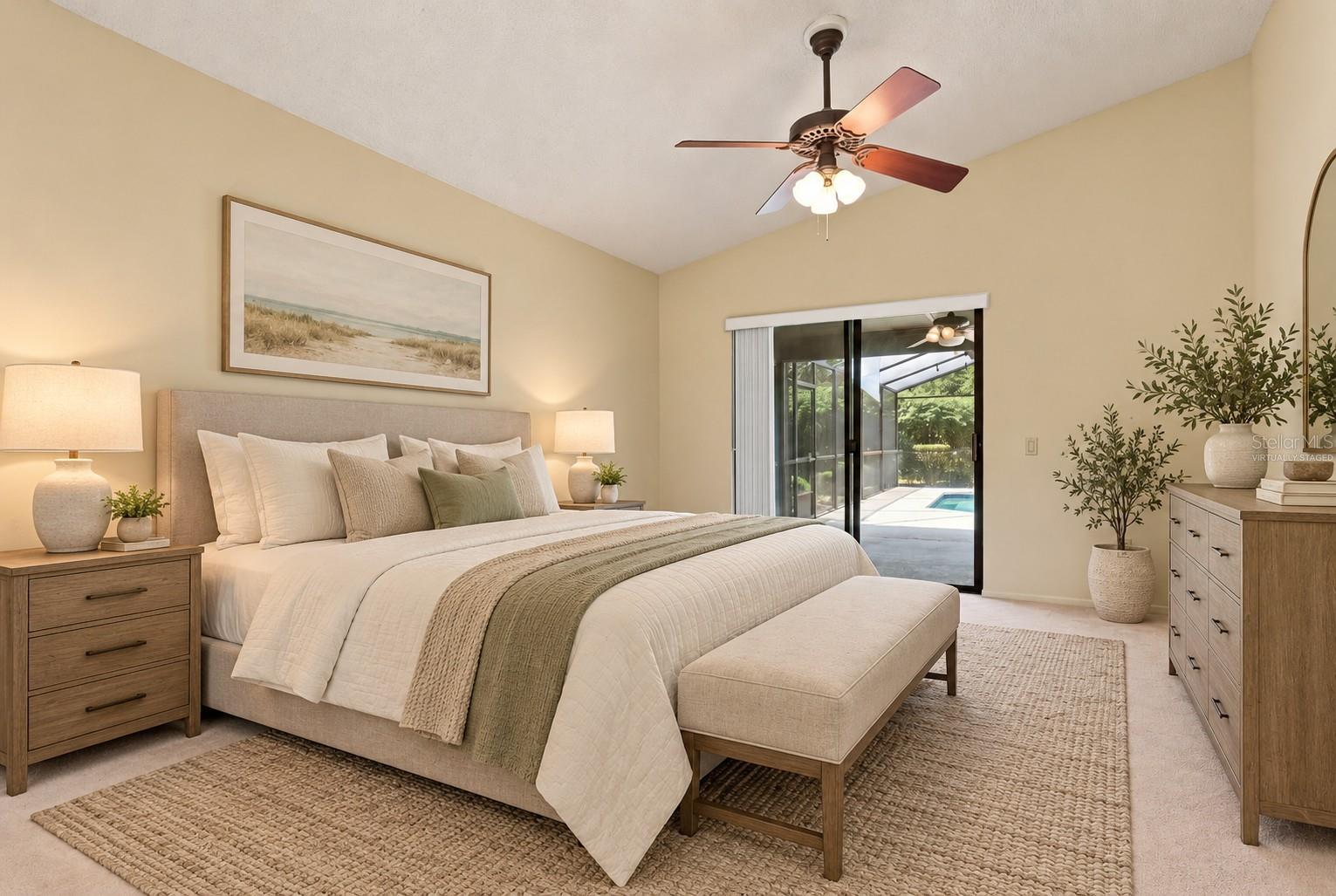 Virtually Staged Primary Bedroom
