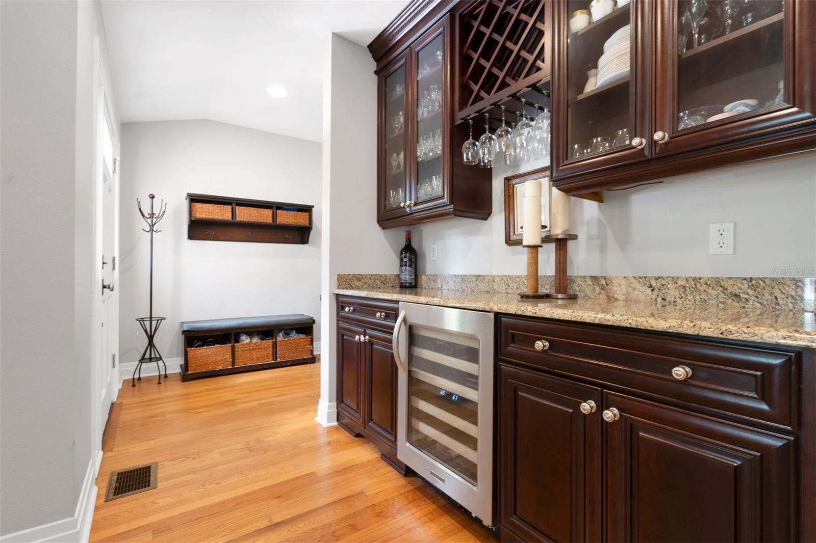Mudroom entrance and butler pantry