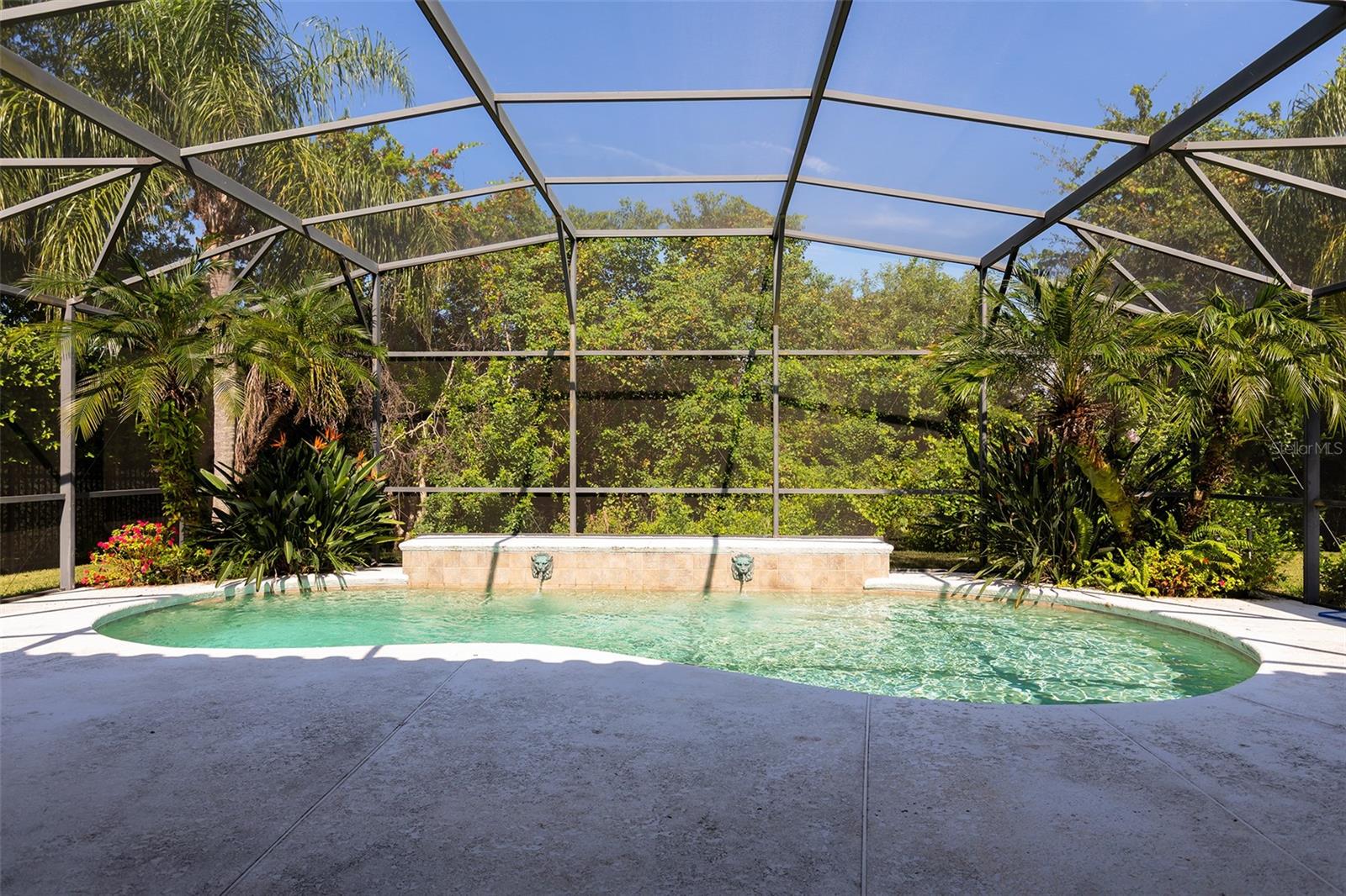 Screened in Salt Water Pool