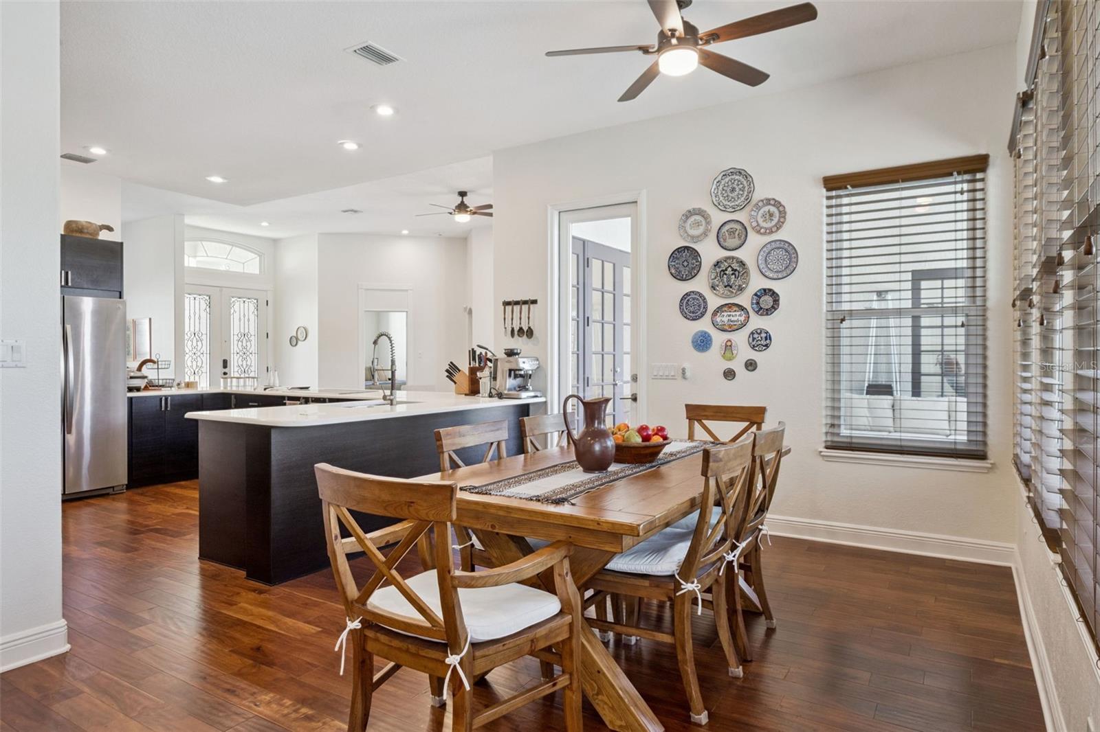 Spacious dinette area off kitchen.