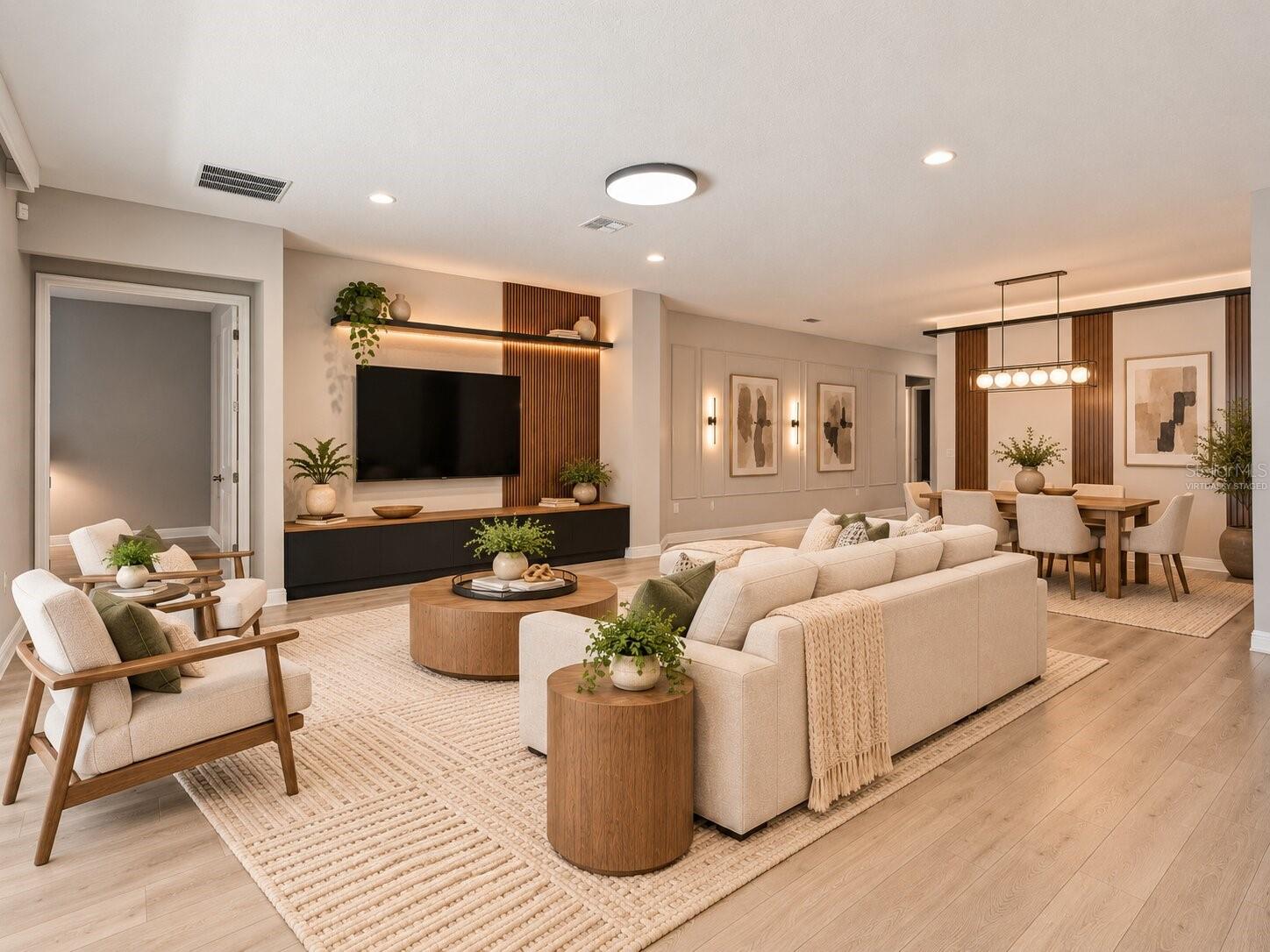 Virtually Staged! Flexible living space with a bright, open feel.