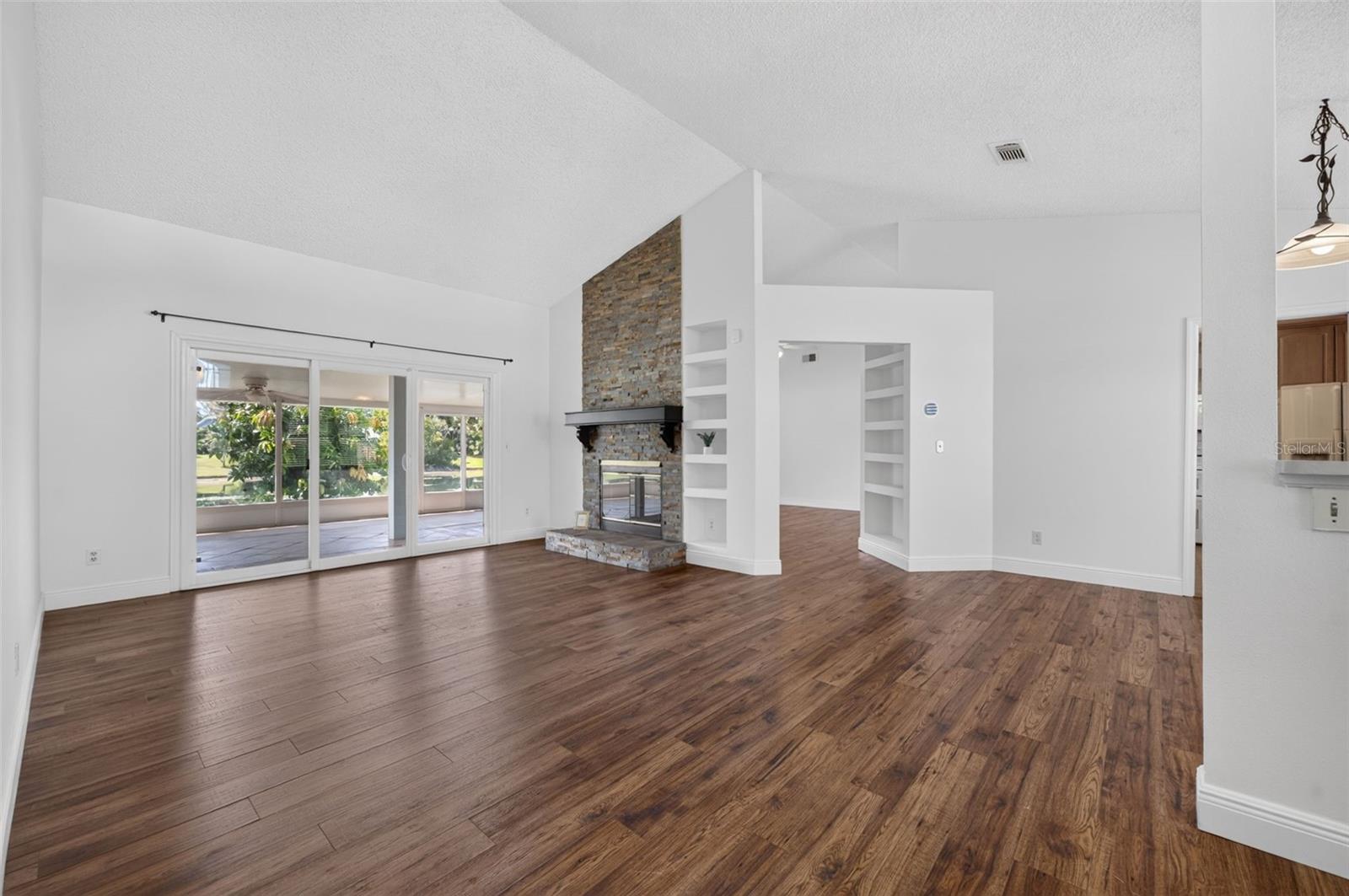 This well-designed floor plan includes a formal living and dining room combo.