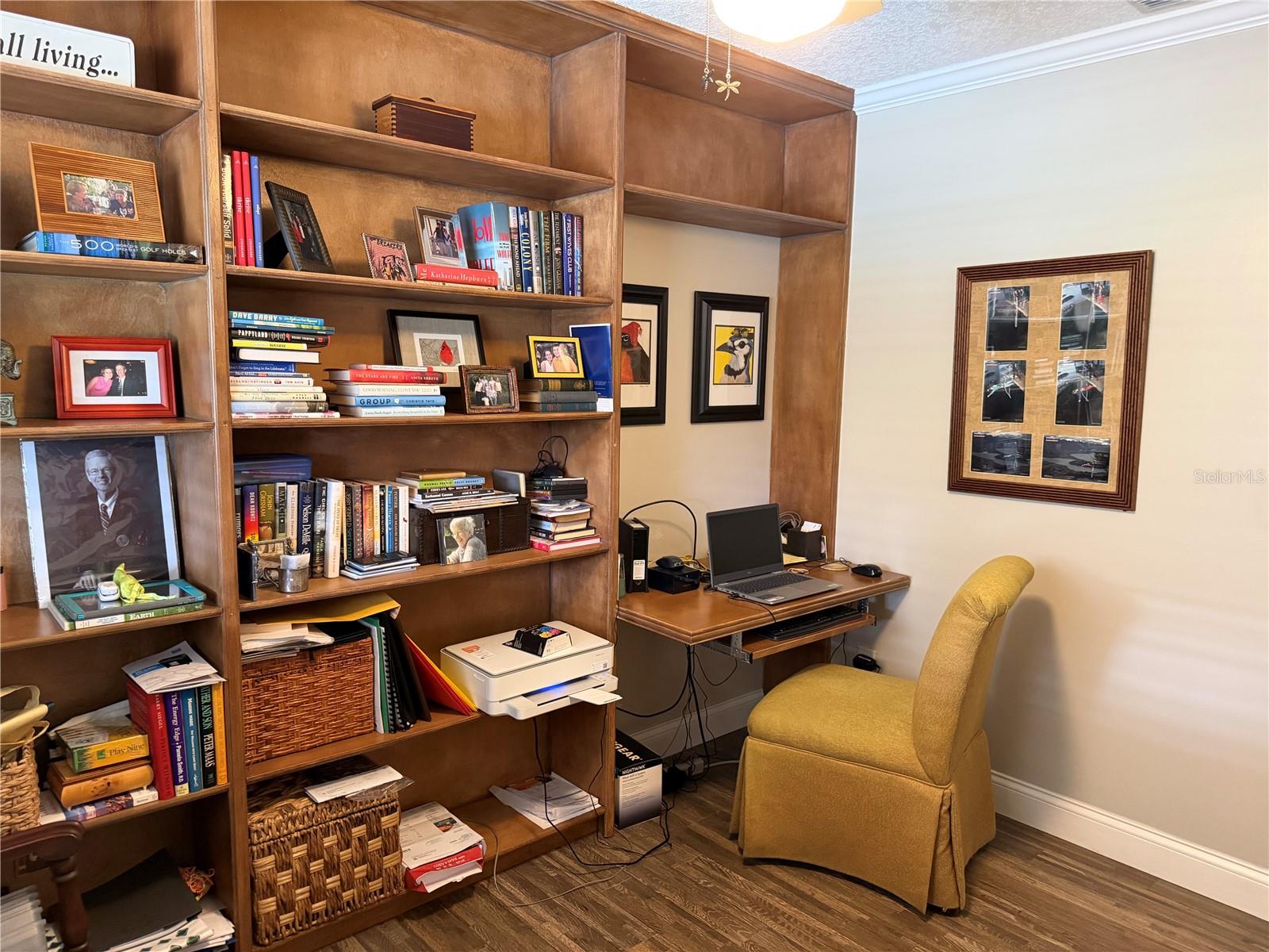 Office/5th bedroom with built-ins