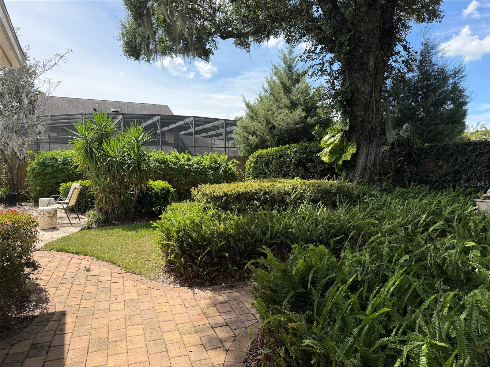 Mature landscaping