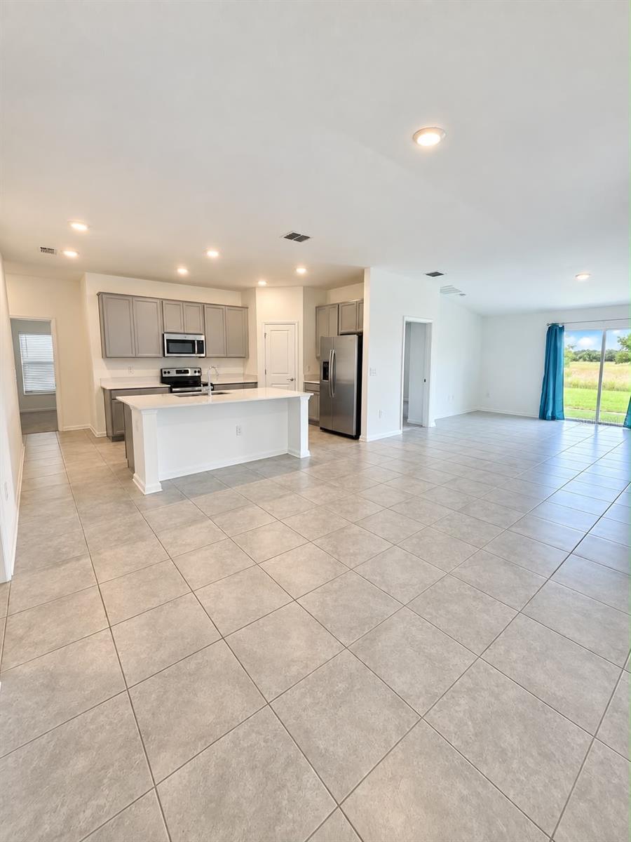 Open Concept Living and Kitchen