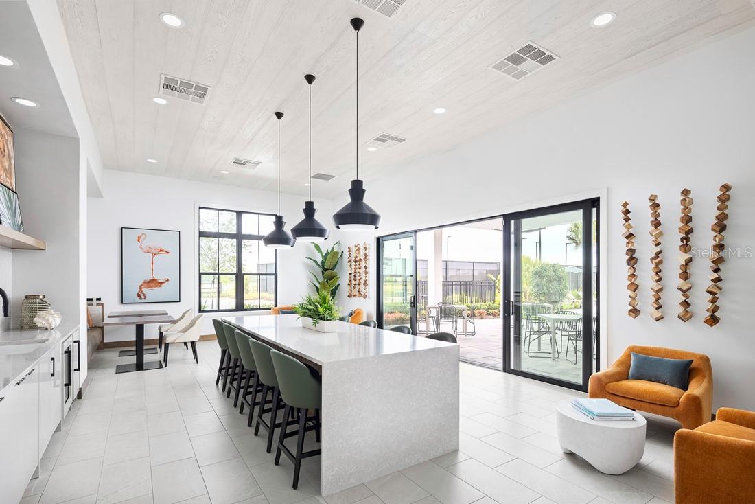 Dining space at clubhouse