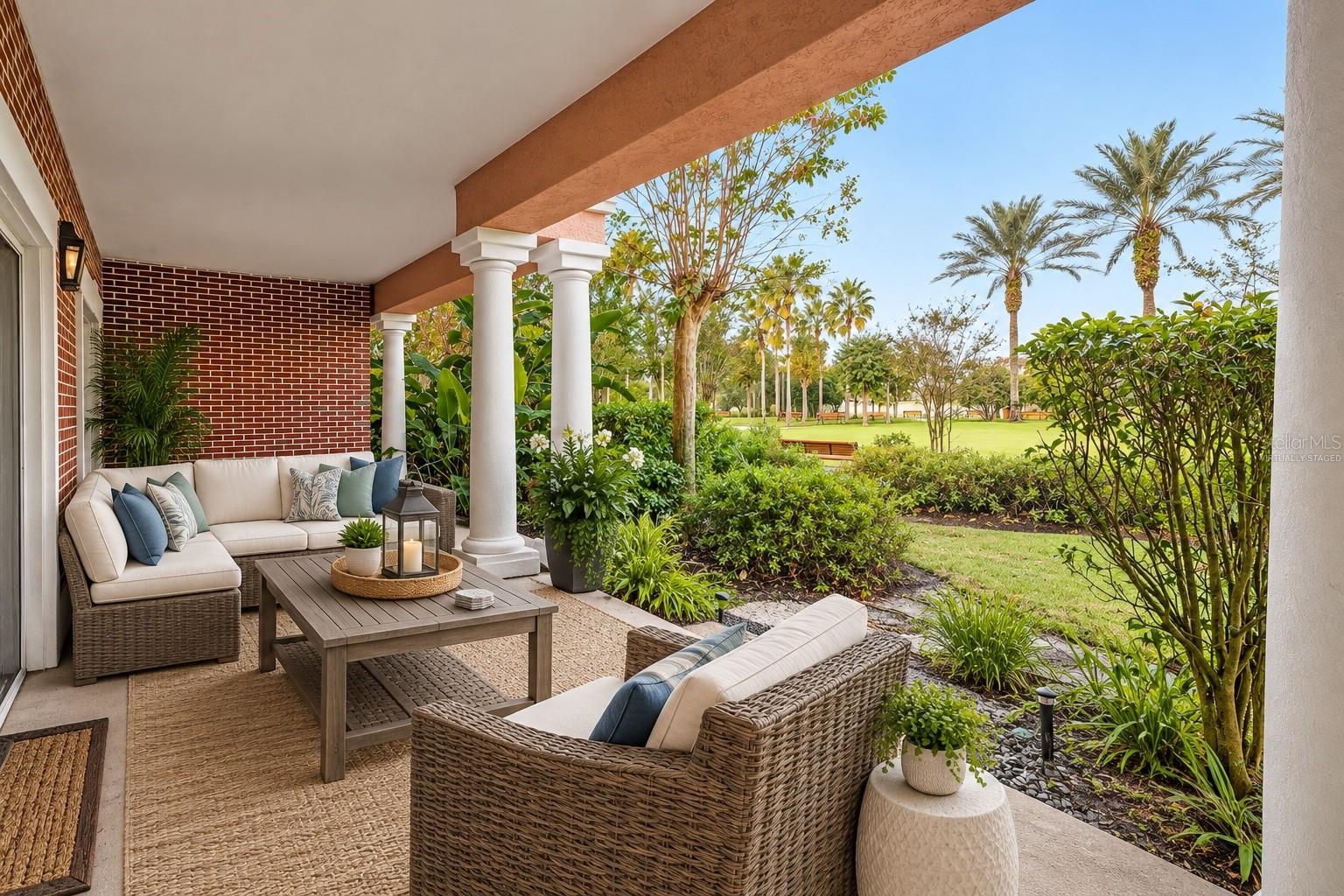 Virtually Staged Patio Area