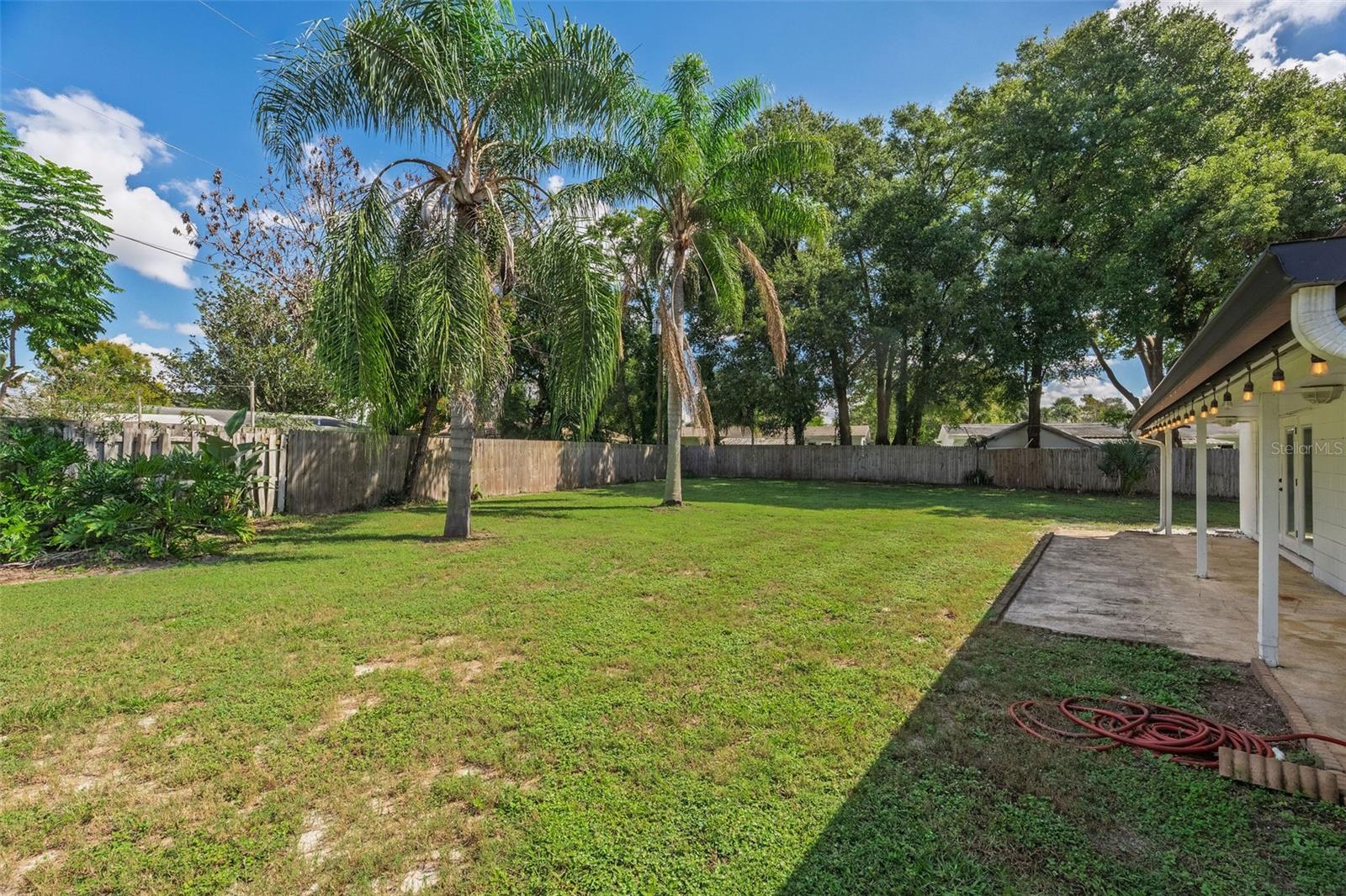 Fully fenced large backyard