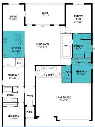 Glacier Bay Floorplan with 4th bed/3rd bth and kitchen upgrades Glacier Bay Floorplan with 4th bed/3rd bth and kitchen upgrades