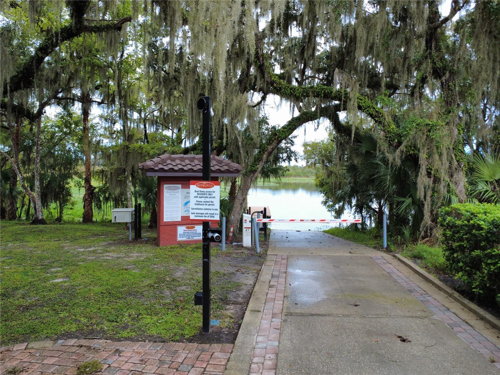 Private community boat ramp
