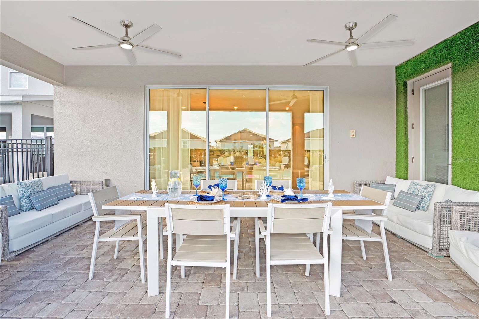 An inviting outdoor gathering space, perfect for dining al fresco