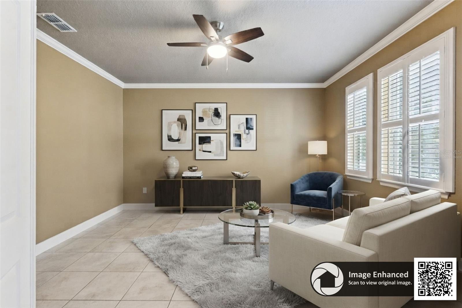 Virtually staged. Separate Living Rm or a 4th bedroom