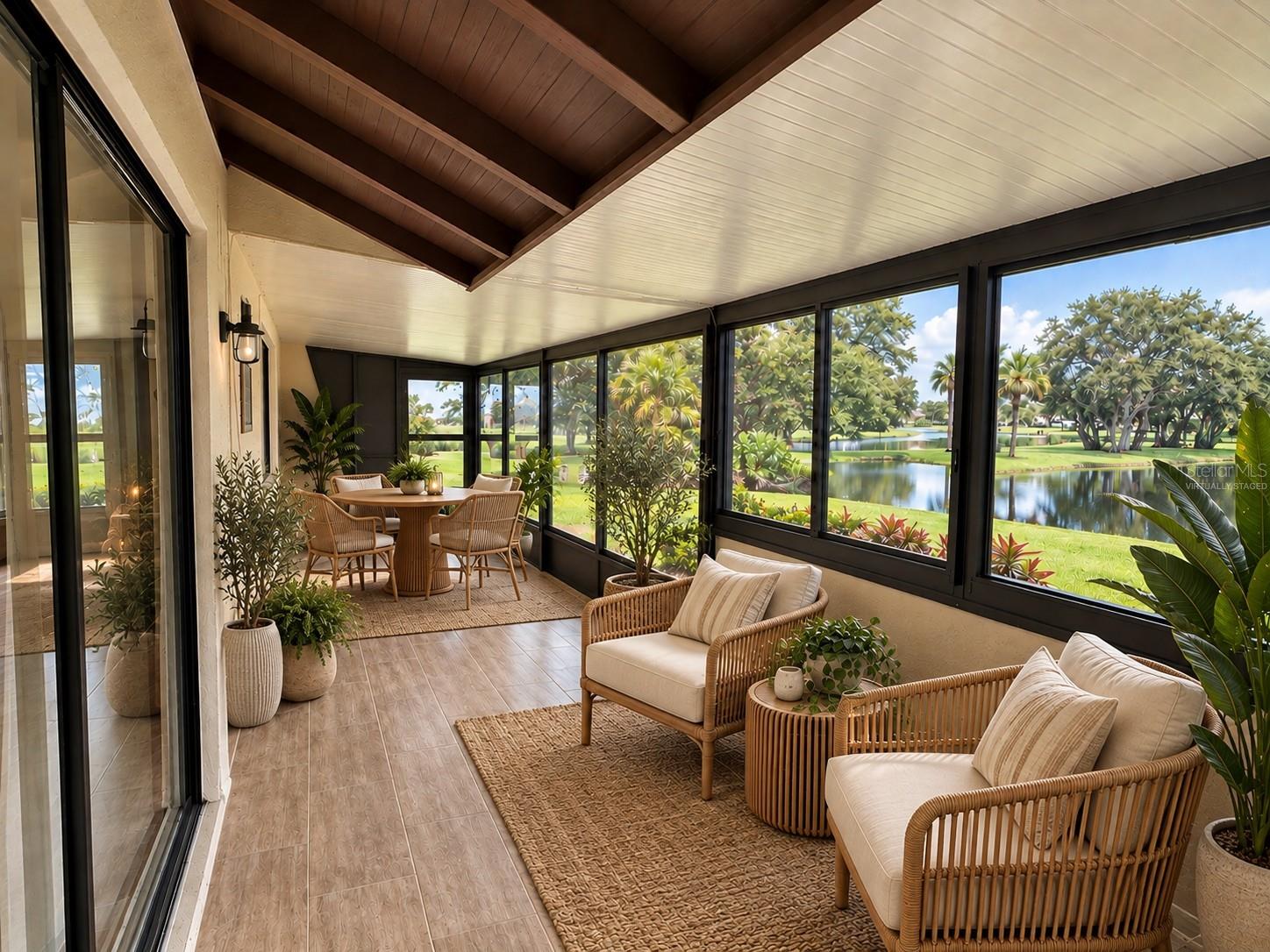 Porch - virtually staged