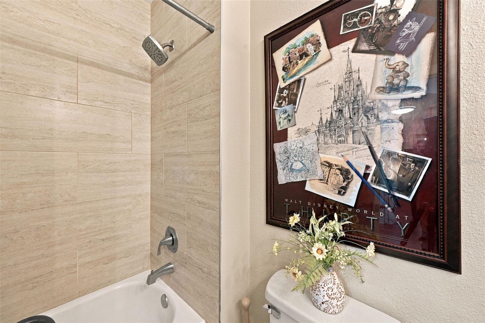 Guest Bathroom with Tub and Shower Combo