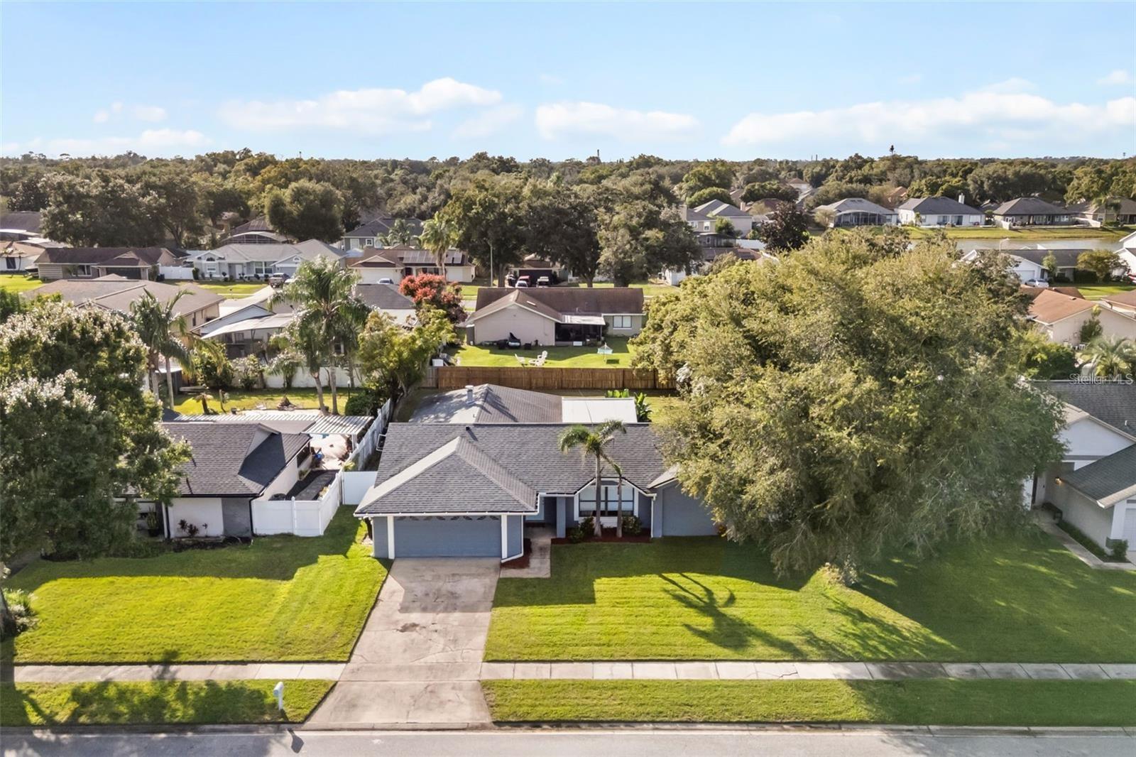 Aerial view of the property