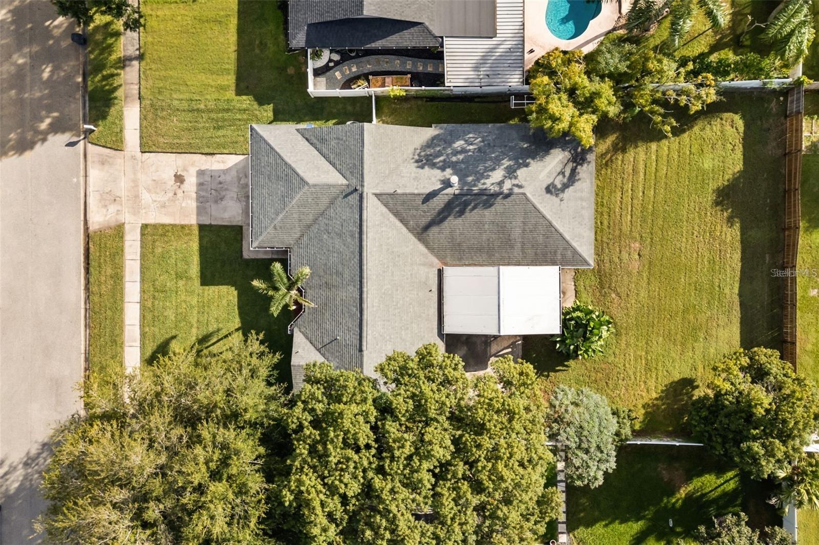 Aerial view of the property