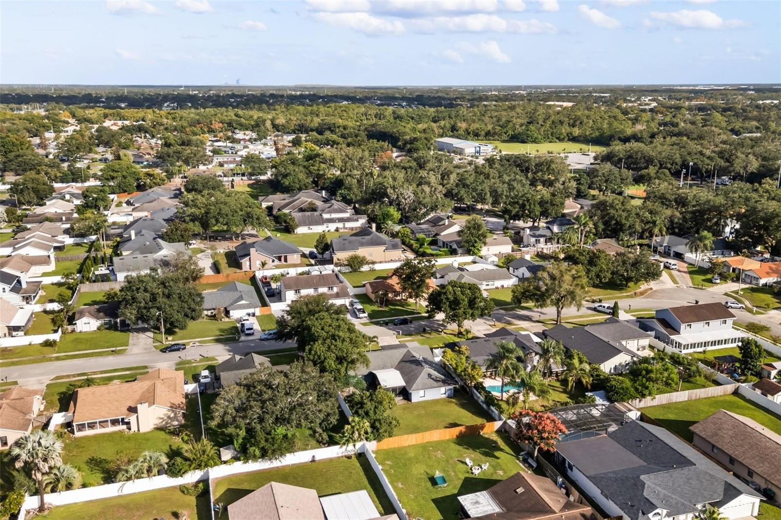 Aerial view of the community