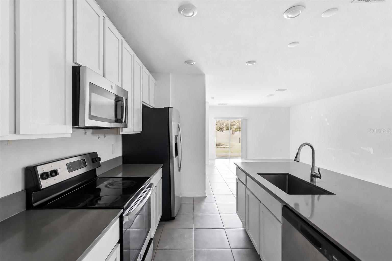 Kitchen comes with stainless steel appliances