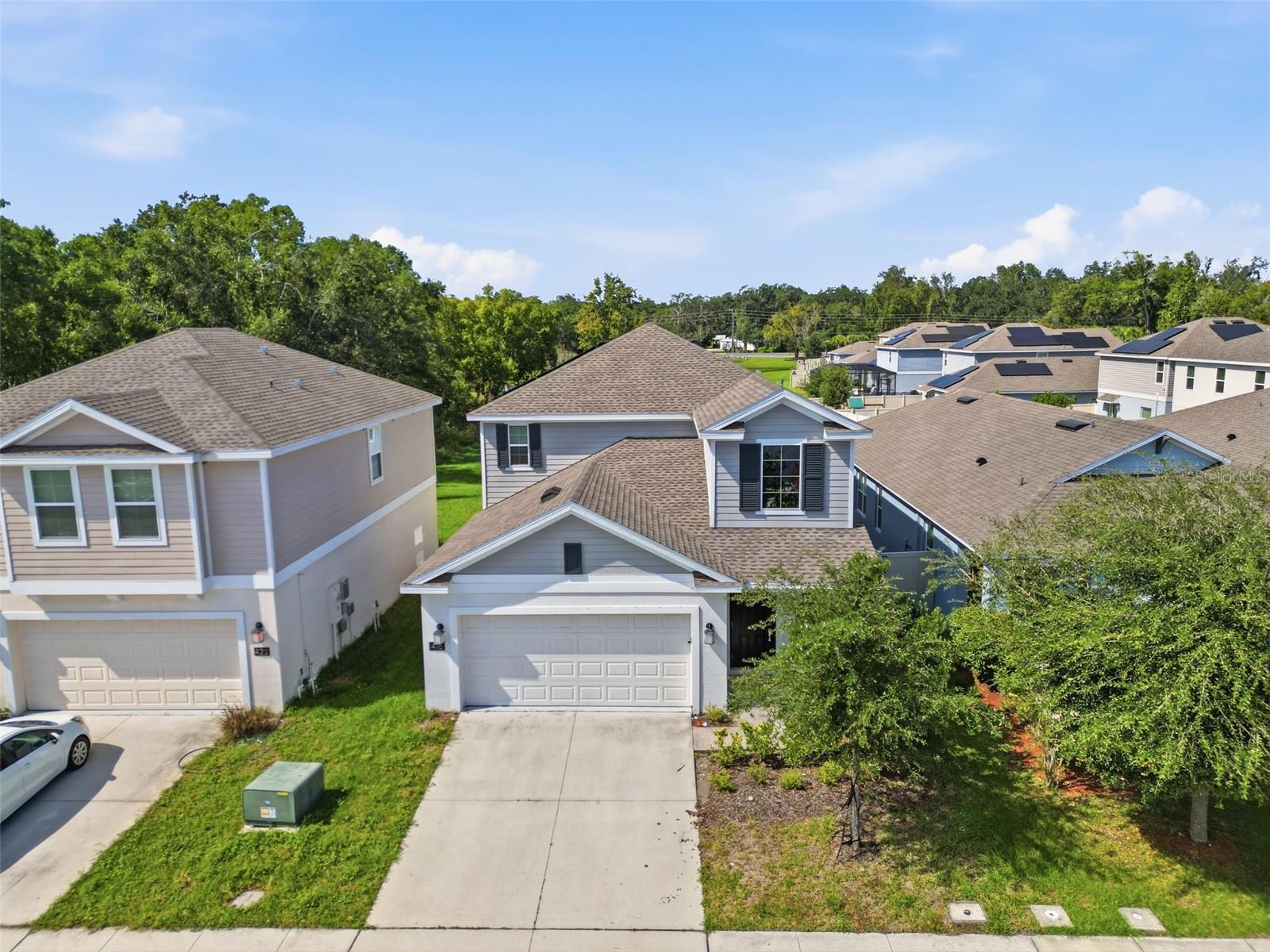 Aerial view of the property