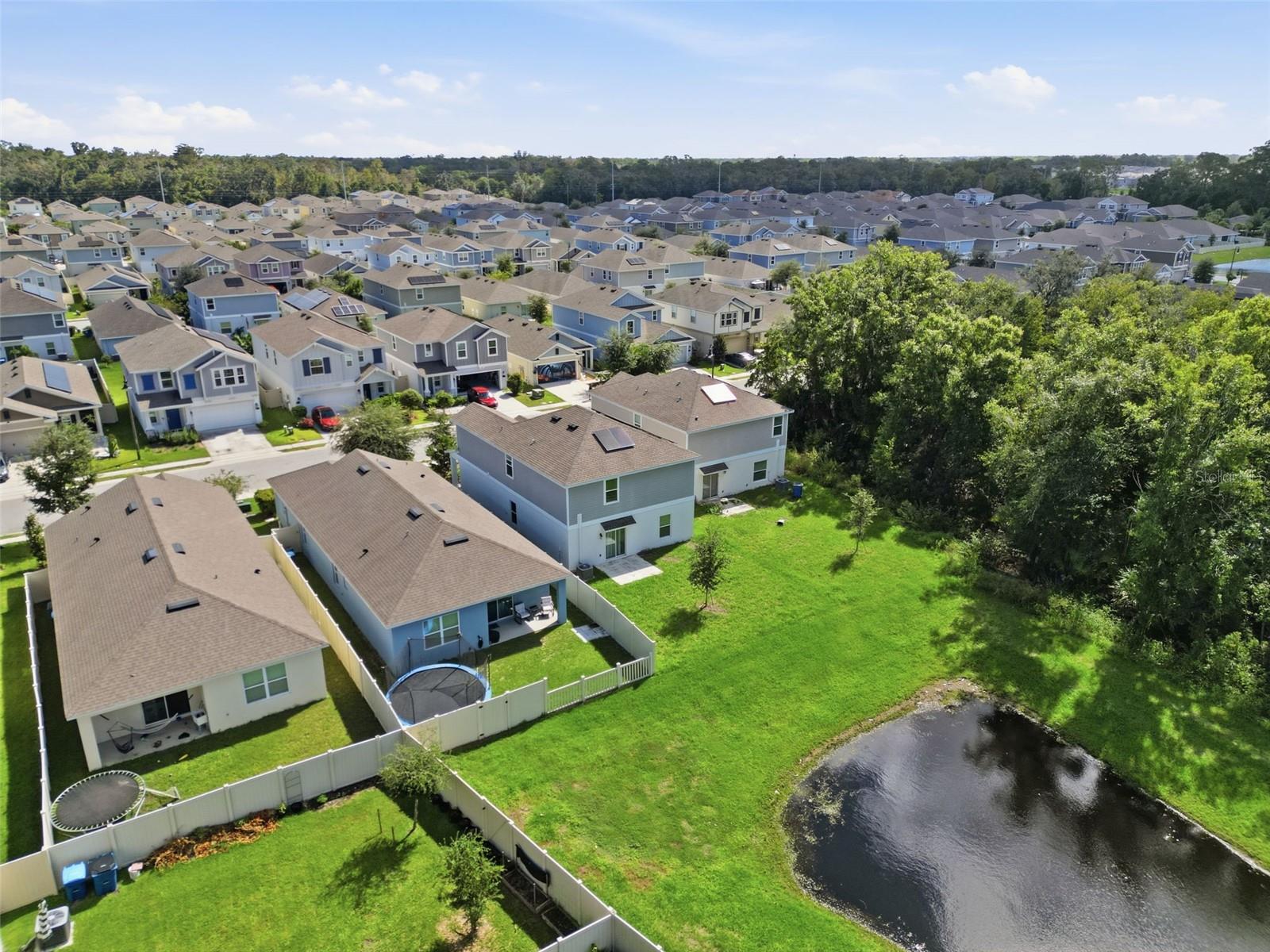 Aerial view of the community
