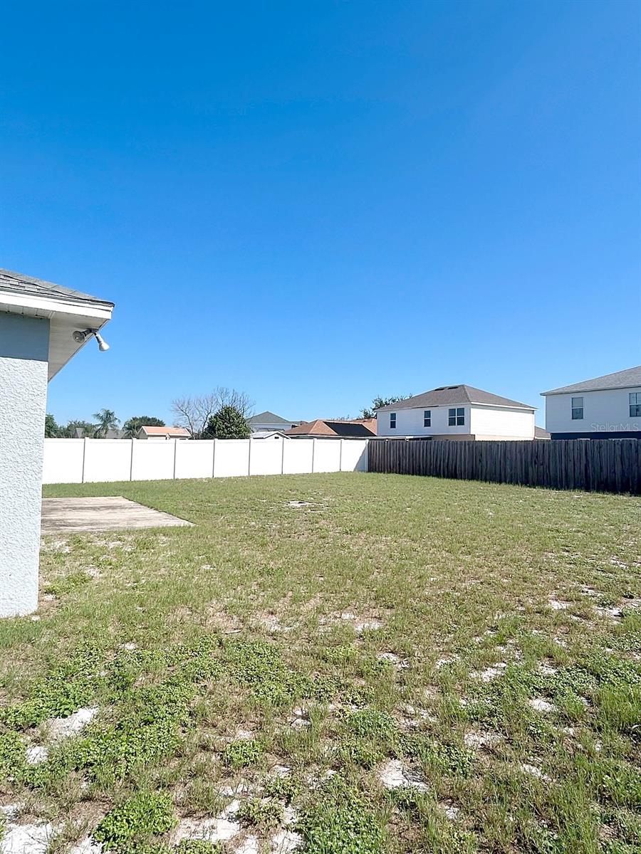 Fenced Back Yard