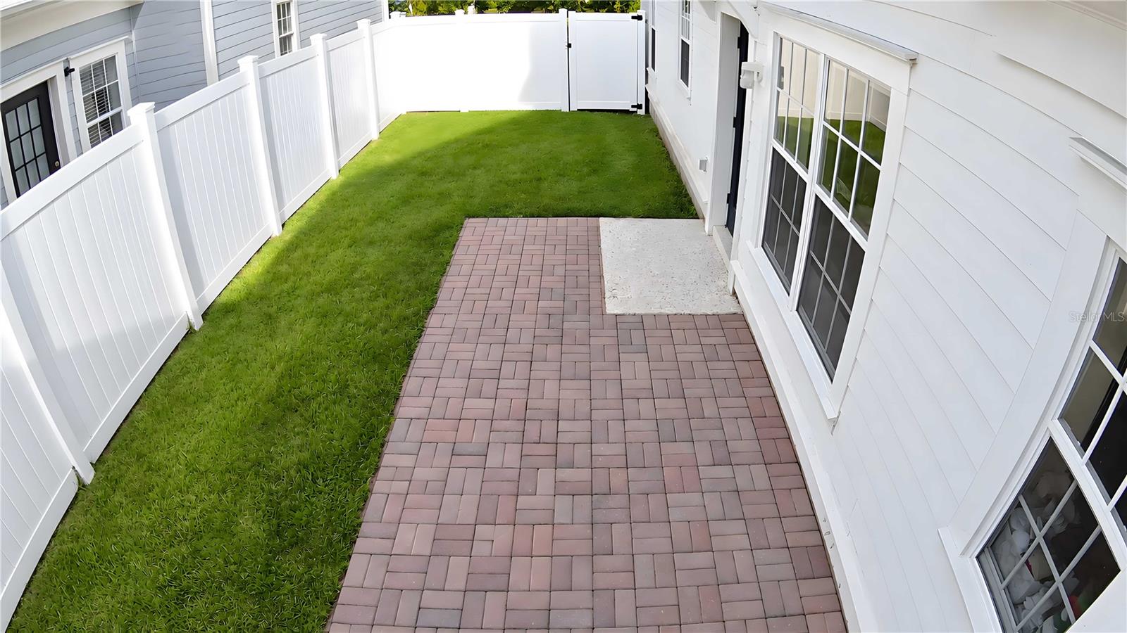 Fenced patio