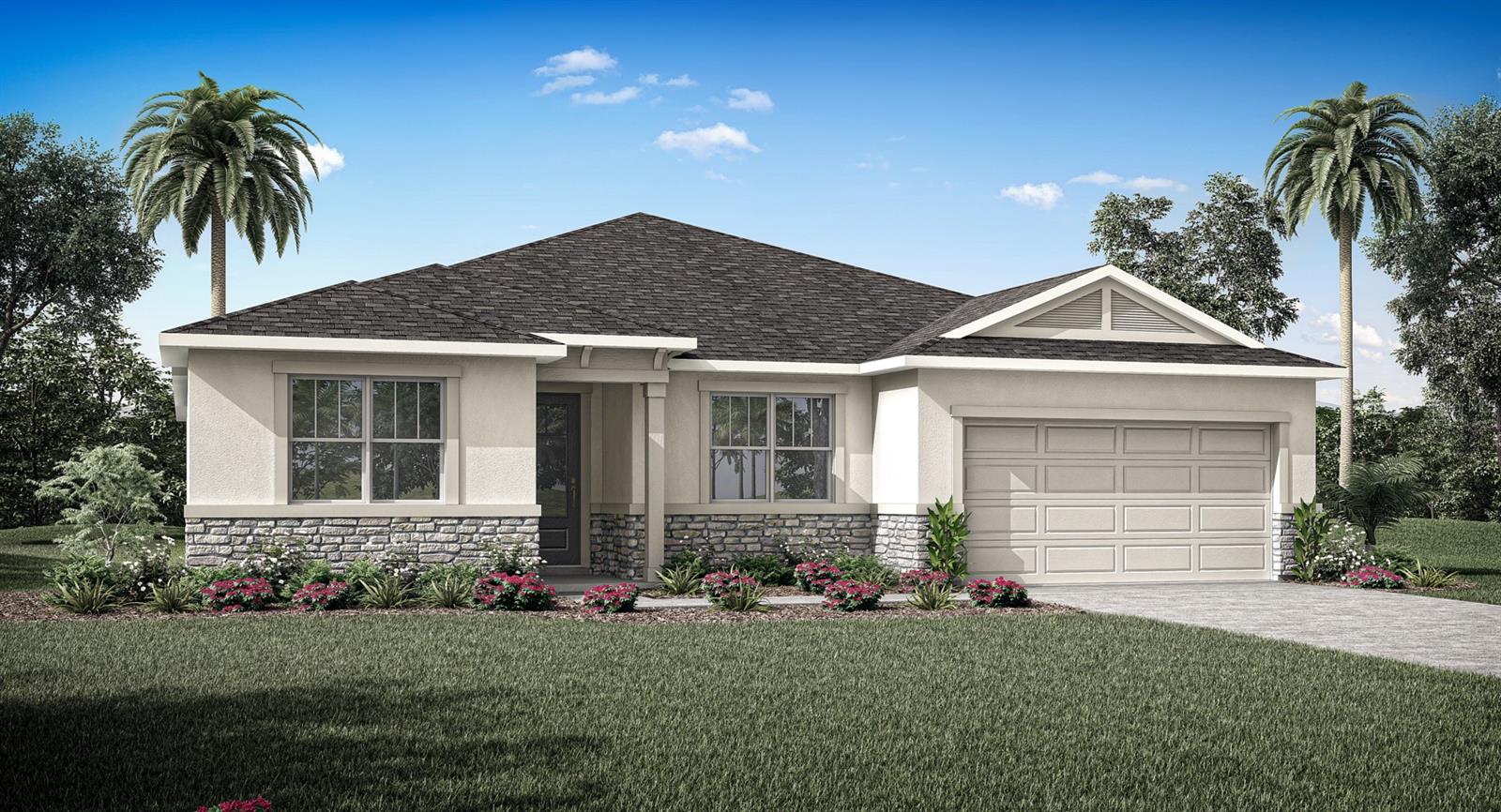 Meridian Parks - Honeysuckle Floorplan - Coastal Elevation - Architect's Rendering Meridian Parks - Honeysuckle Floorplan - Coastal Elevation - Architect's Rendering