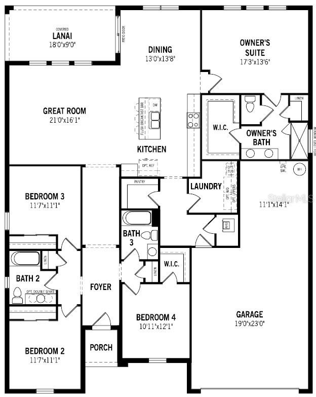 Meridian Parks - Honeysuckle Floorplan Meridian Parks - Honeysuckle Floorplan