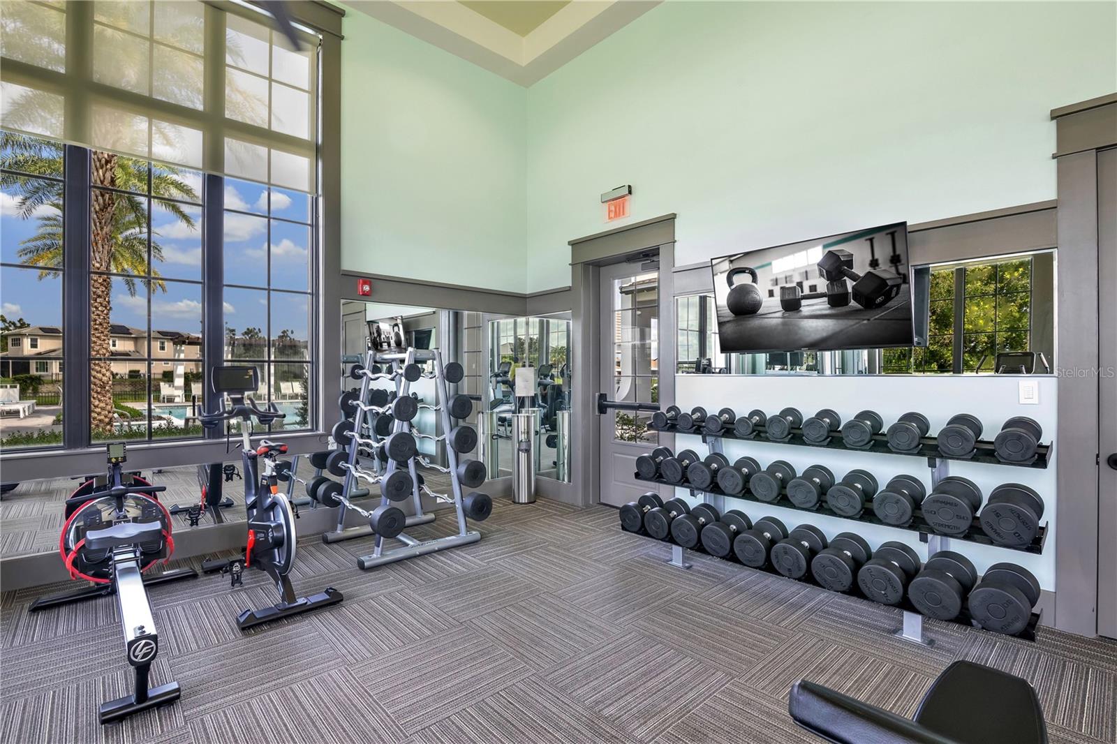 Well-equipped community fitness center with cardio and strength-training equipment.