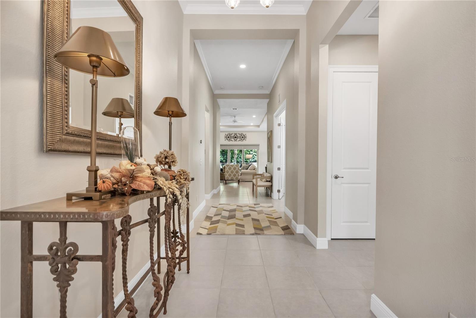 Elegant entryway offering a warm and inviting first impression.