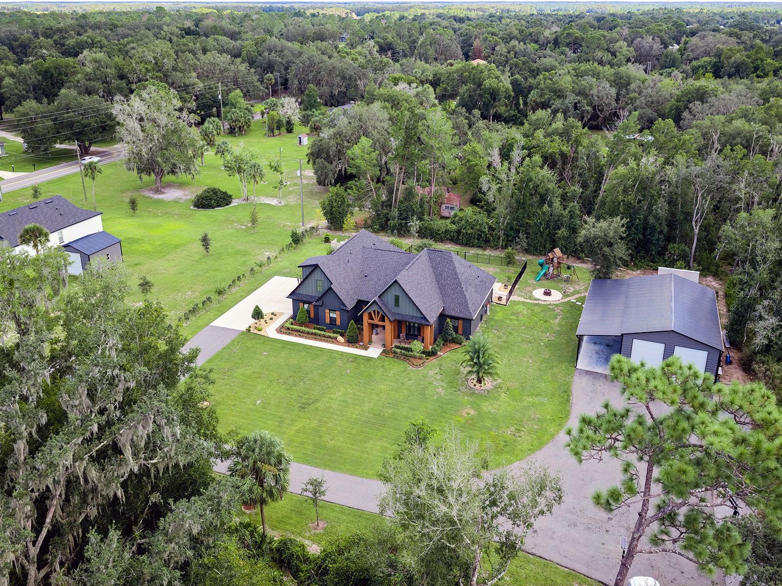 Aerial view of entire property
