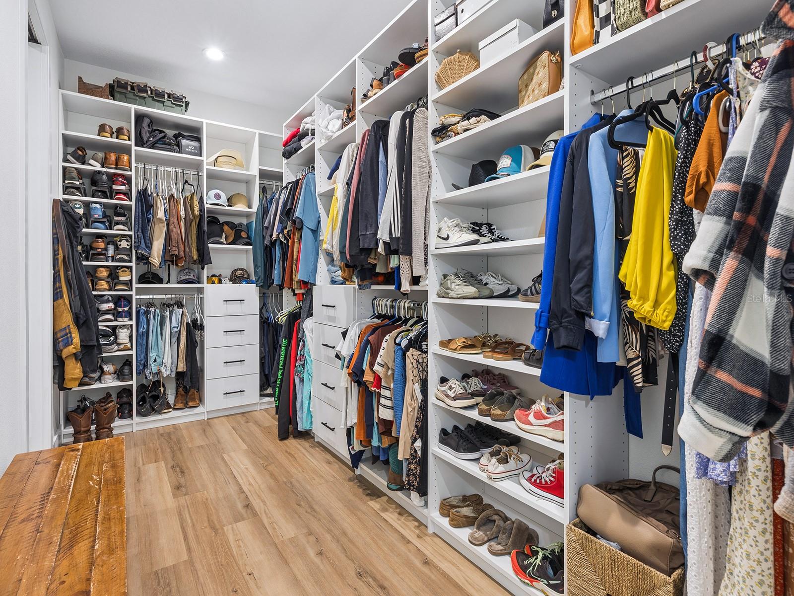 Walk-in primary closet