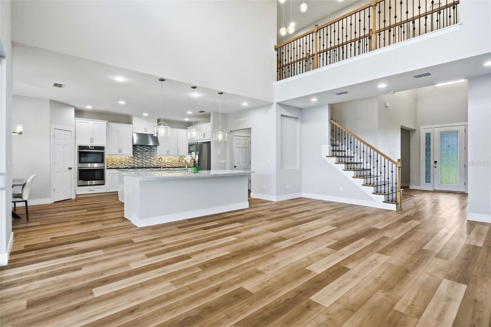 View into the kitchen from the living area