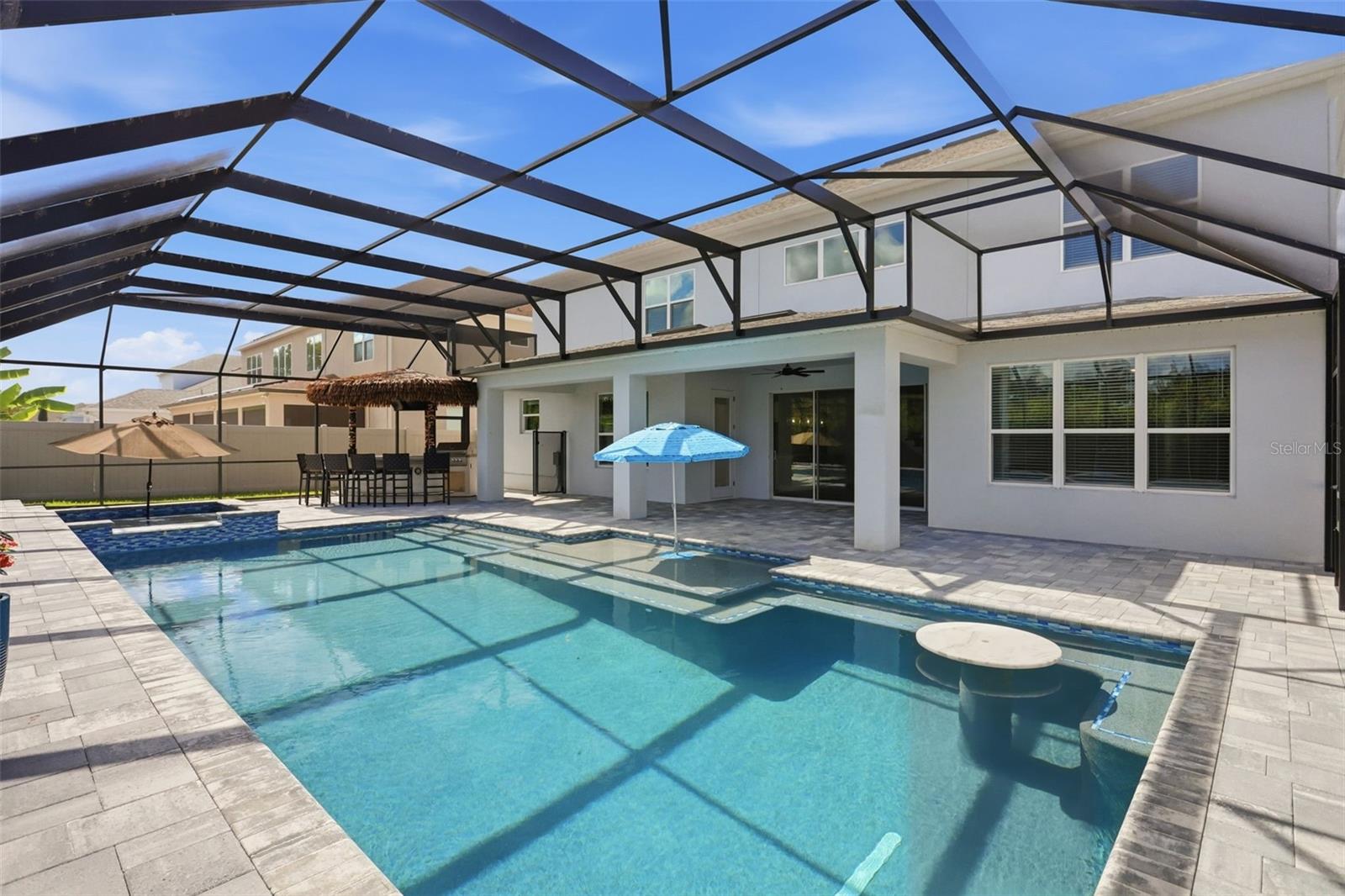 Resort style outdoor living area added in 2025