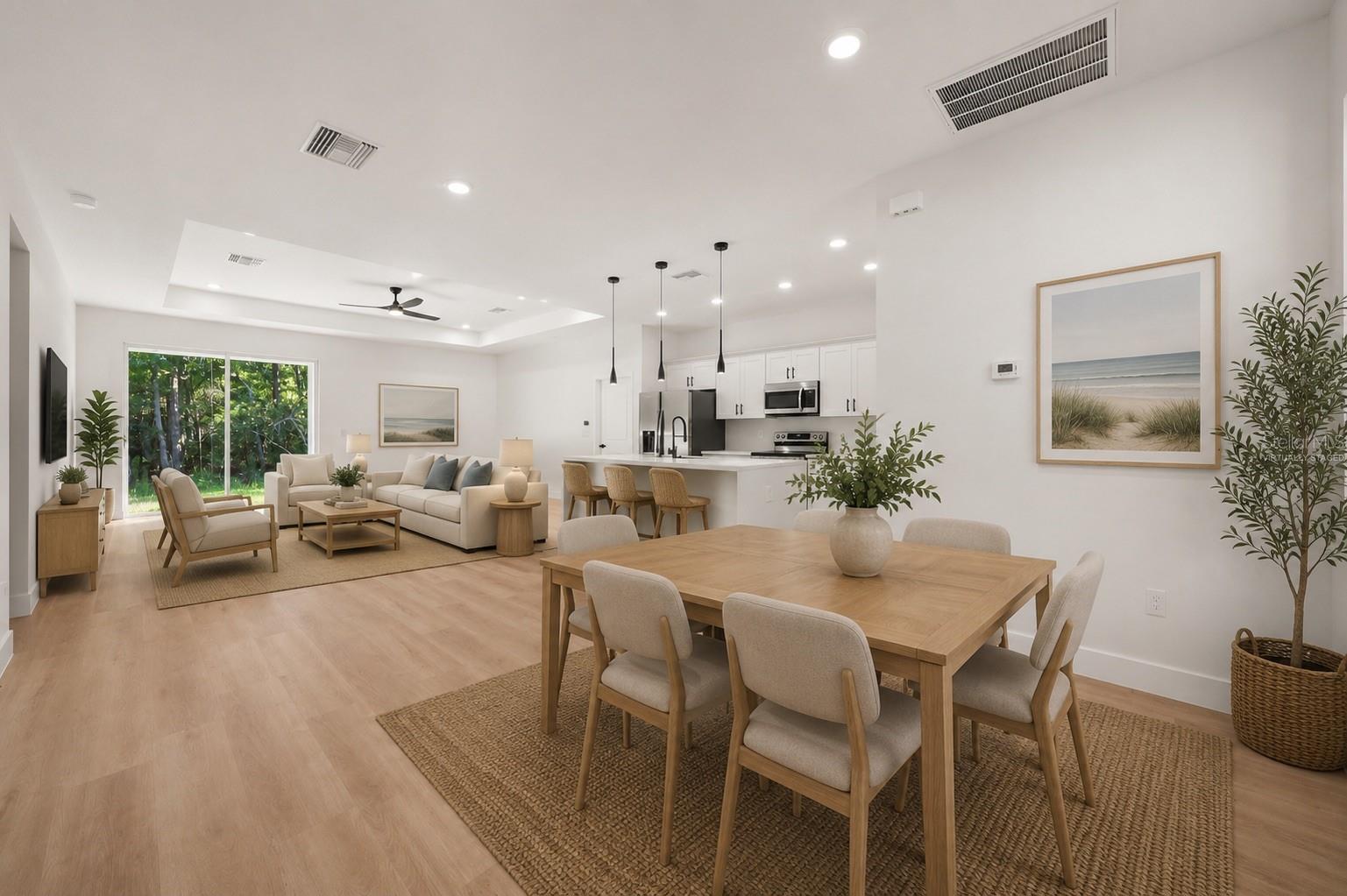 Great room- Virtually staged