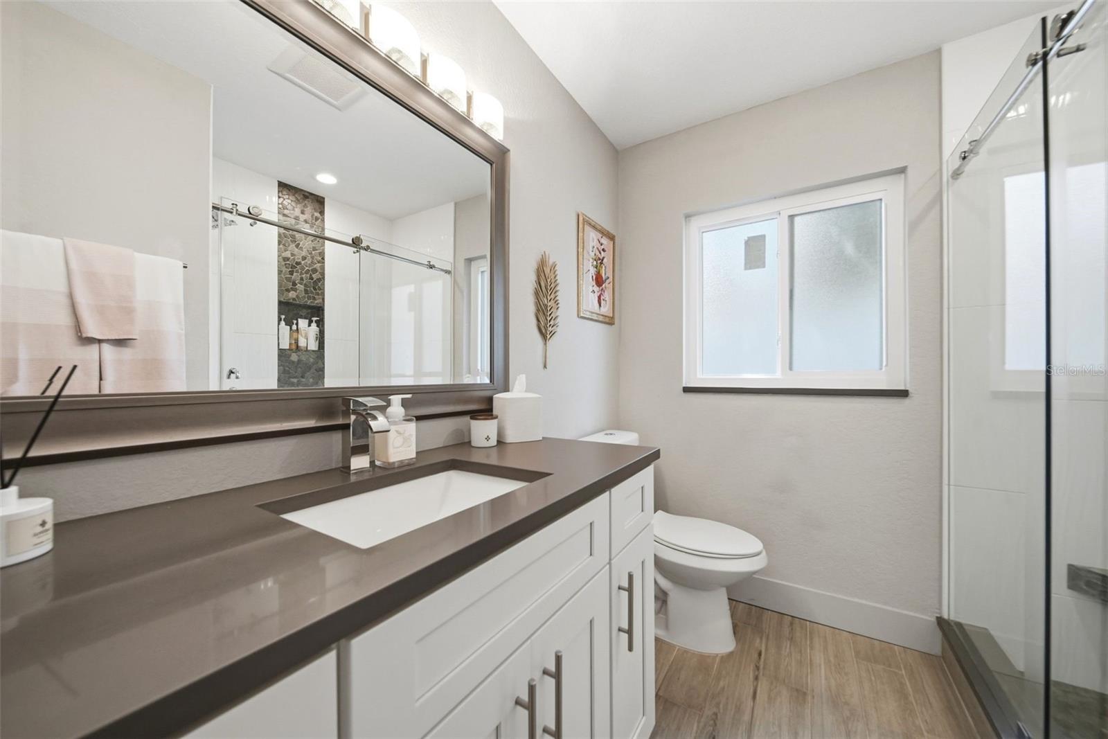 Updated secondary bathroom