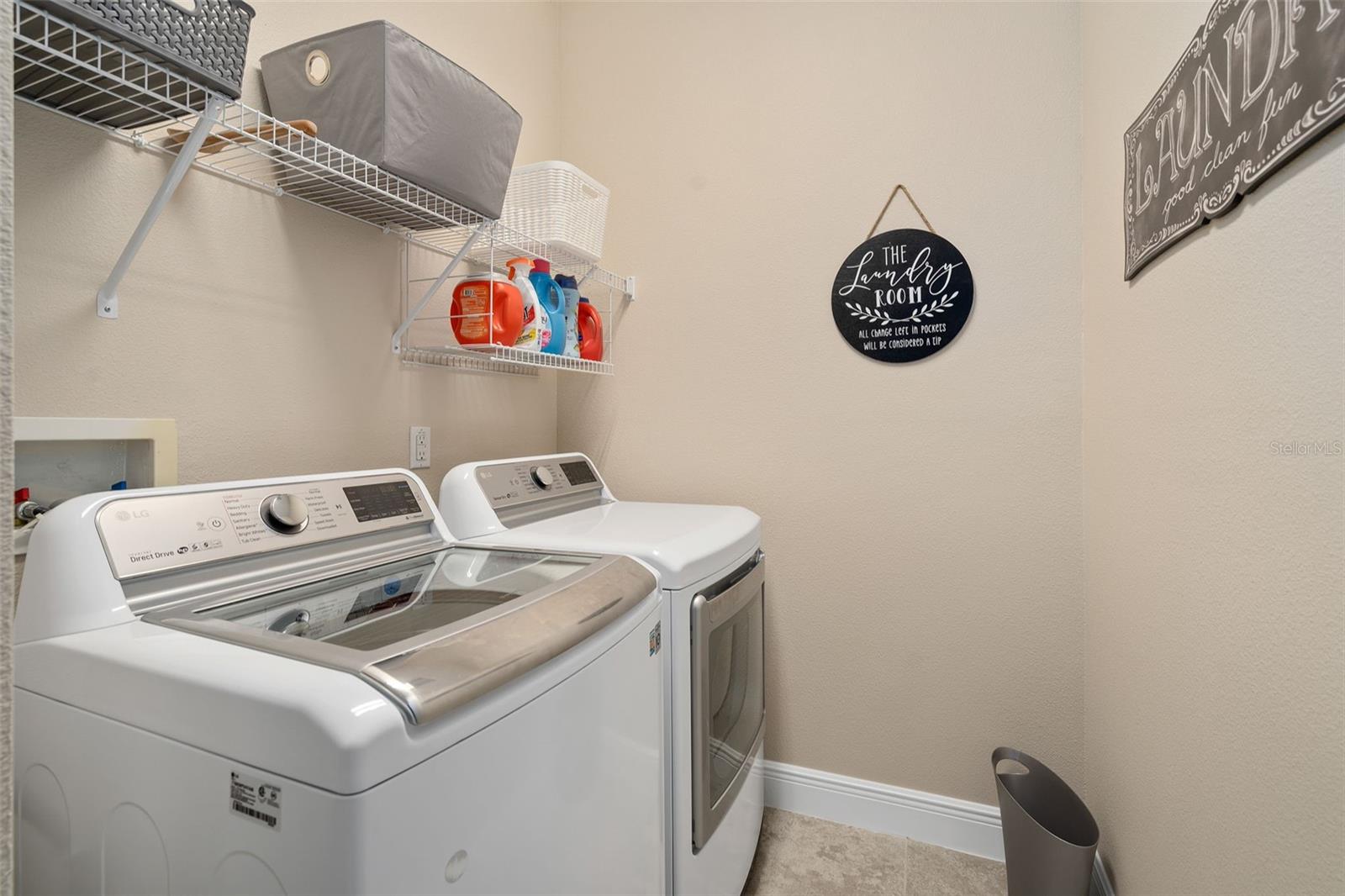 The Laundry Room includes the washer and dryer for your convenience