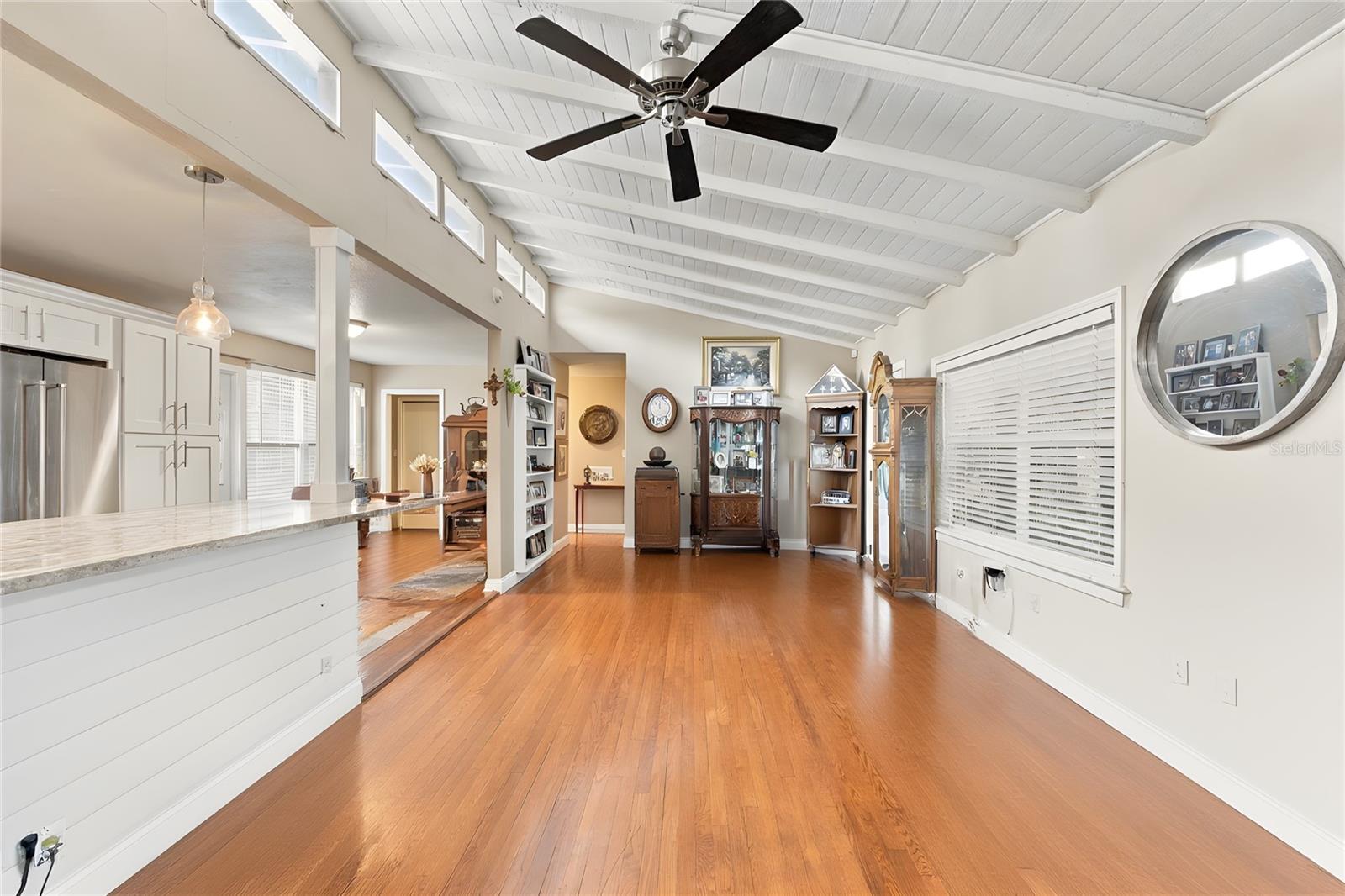 Family room with furniture removed