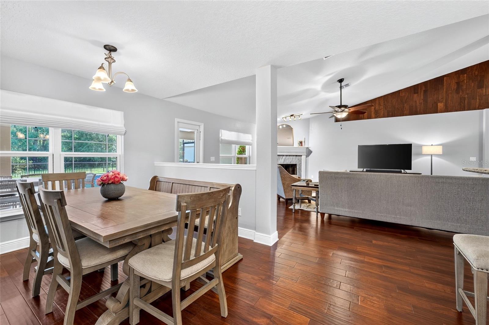 Dining next to family room