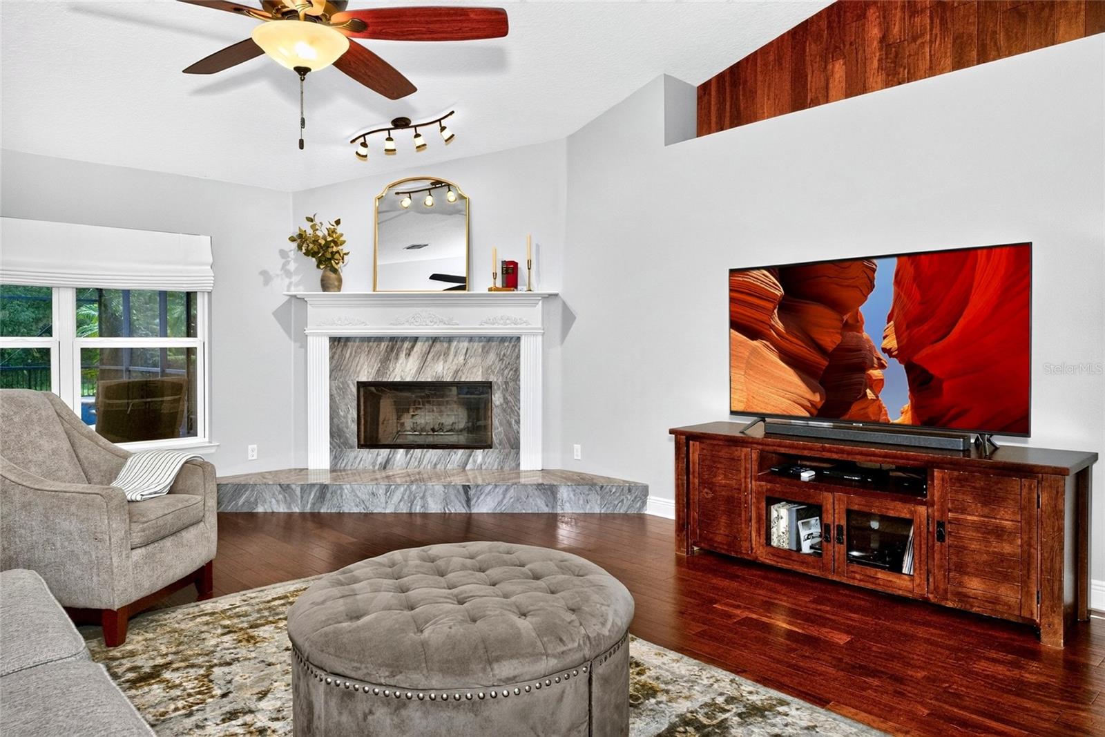 Fireplace in family room