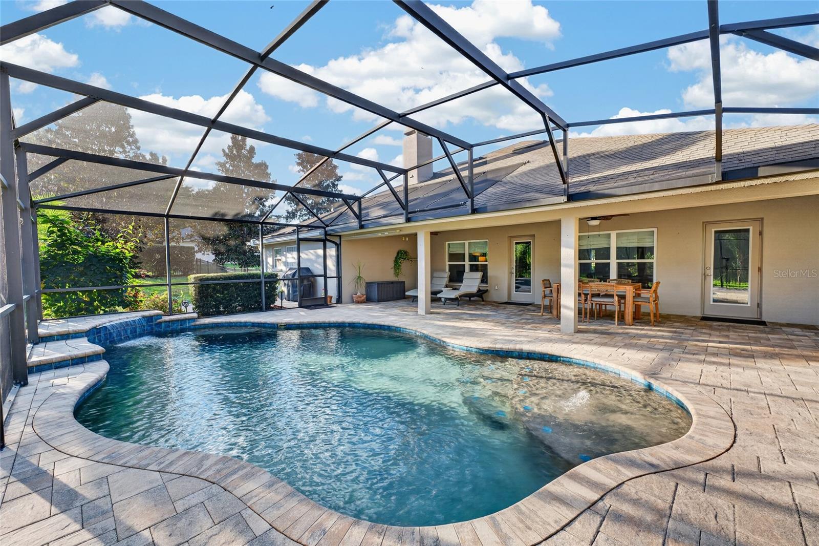 Solar heated salt water pool