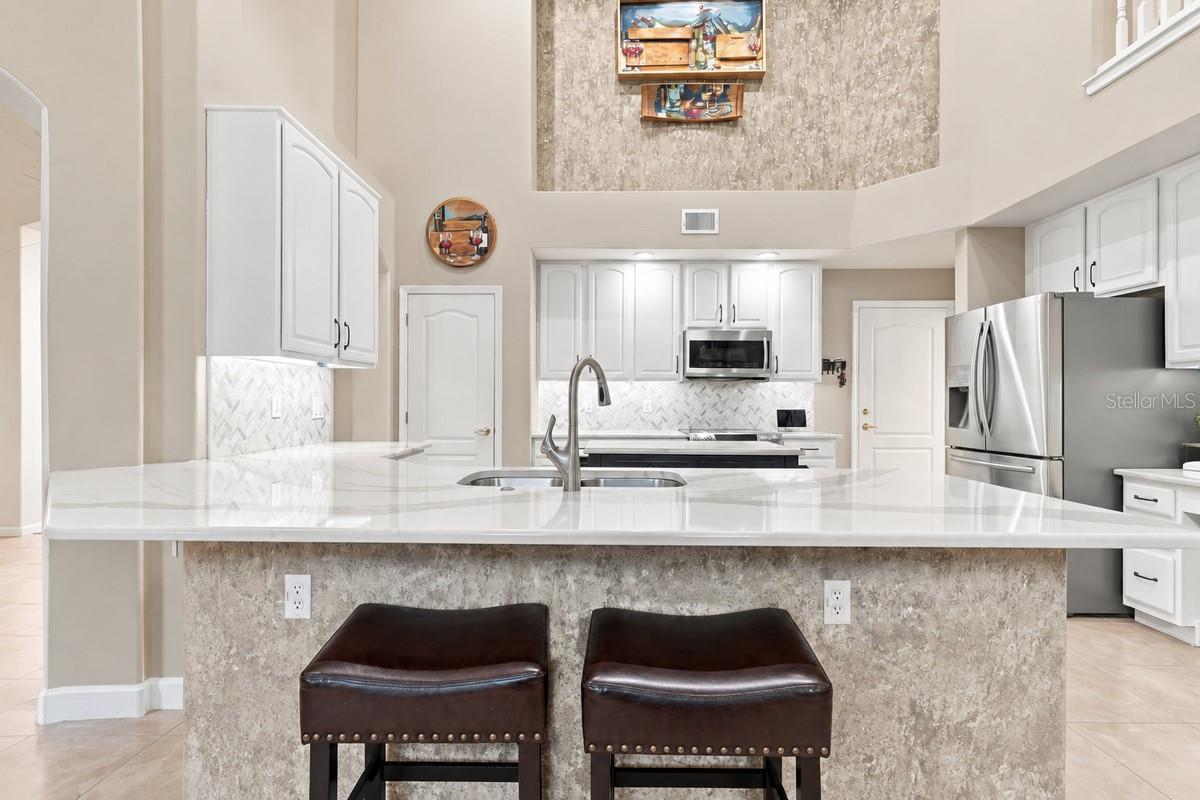 Entertain in the chef's kitchen.