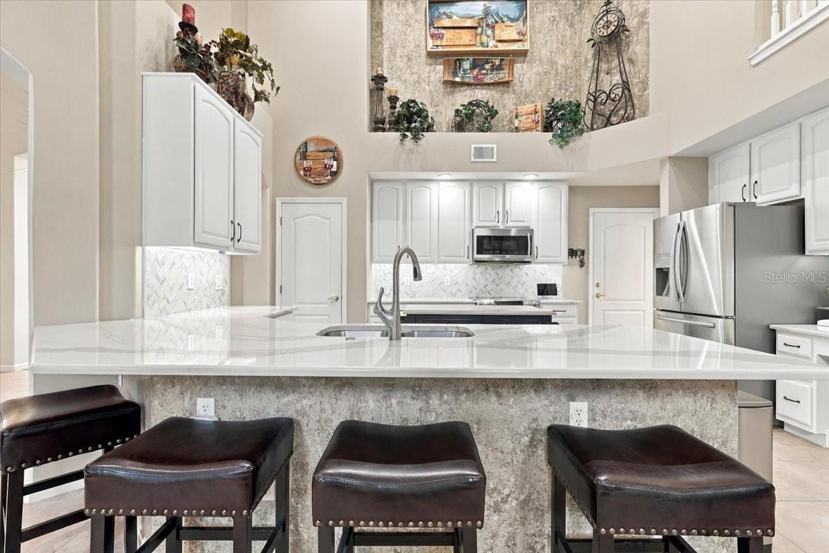 Entertain in the chef's kitchen.